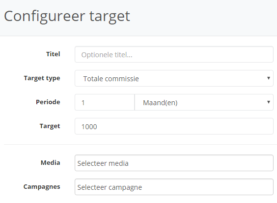 Configureer Target