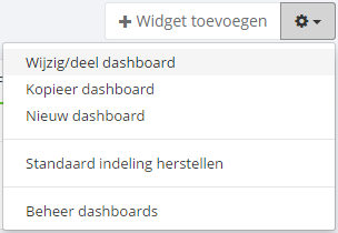 Wijzig/deel Dasboard