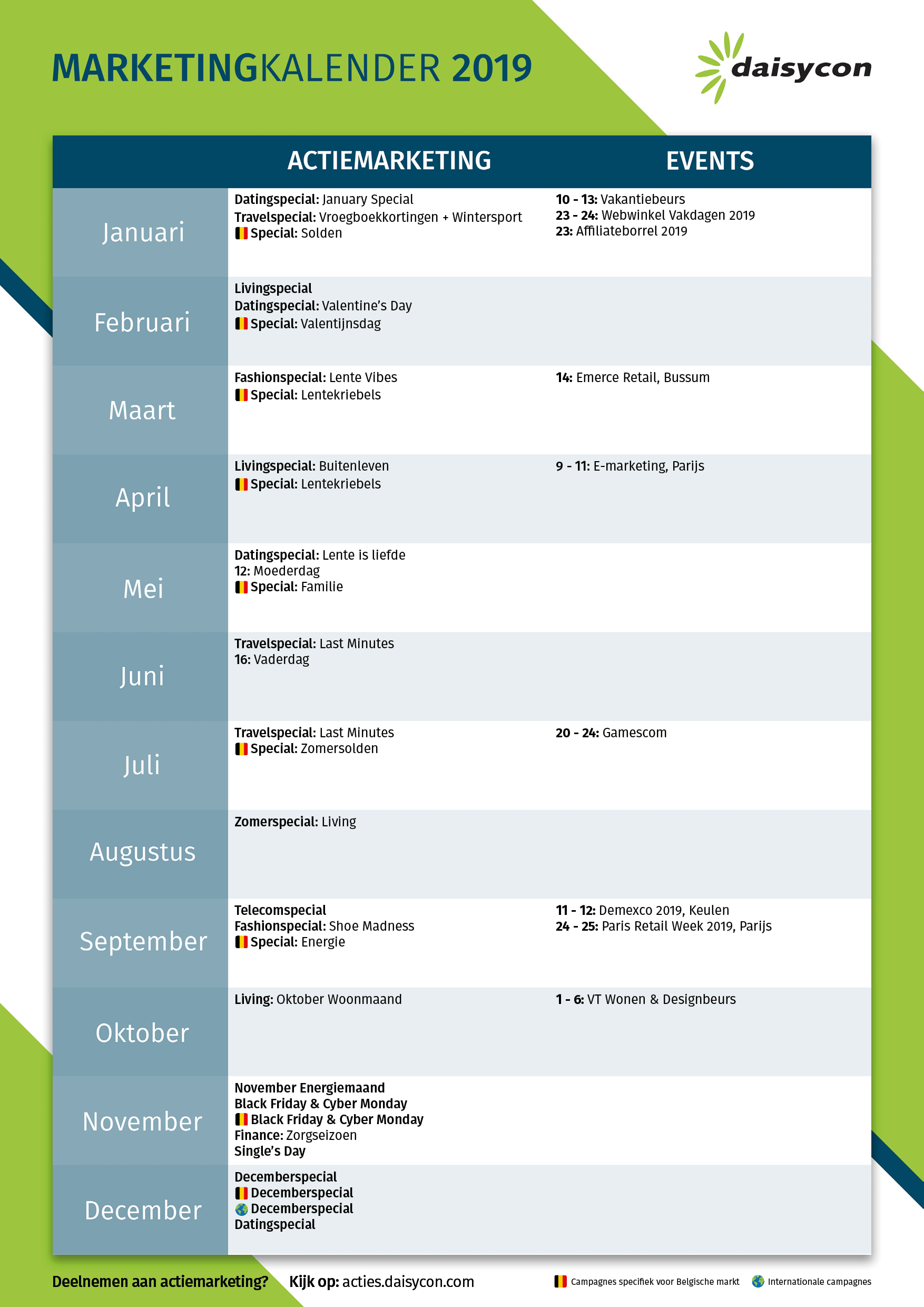 Preview actiemarketingkalender