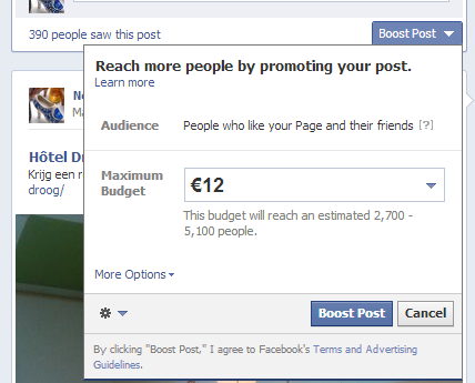 Facebook advertising