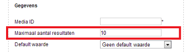 Maximaal aantal resultaten aanpassen