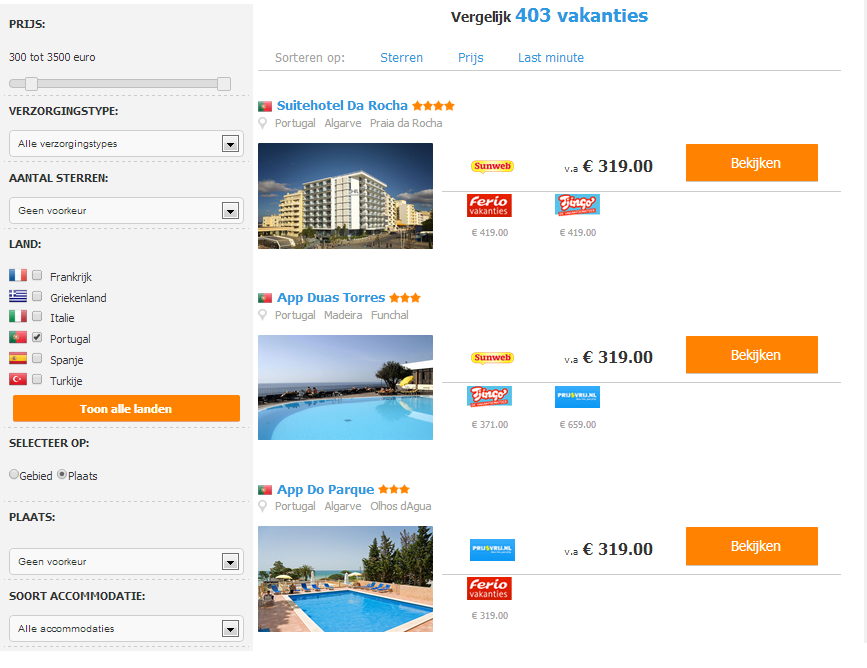 vakantietool screenshot