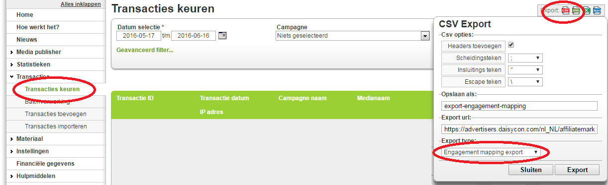 Conversie-assists Daisycon systeem