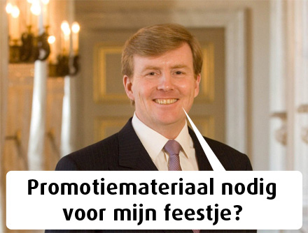 Koningsdag promotiemateriaal