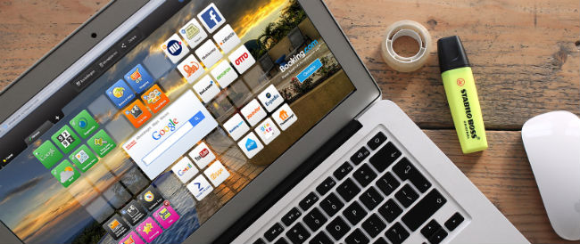 Symbaloo homepage op laptop